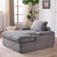 Upholstered Boneless Sleeper Sofa Bed Chaise Lounge With Cup Holders For Small Spaces-1511928798