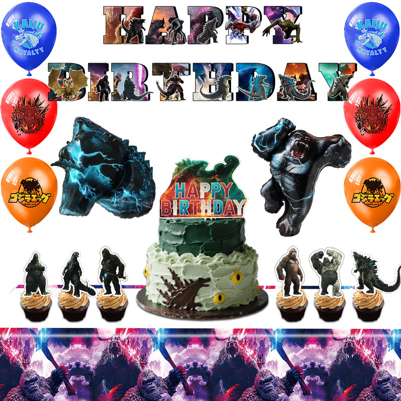 Ensemble de décorations de fête Godzilla, 41 pièces Godzilla