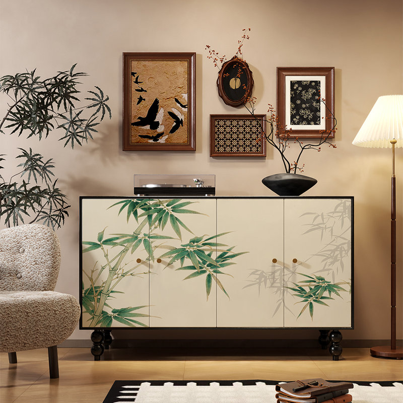 Nouvelle armoire d'entrée en bois massif de style chinois