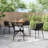 Chanea 35.25'' Round Indoor-Outdoor Steel Patio Table Set with 4 Round Back Chairs-798996351