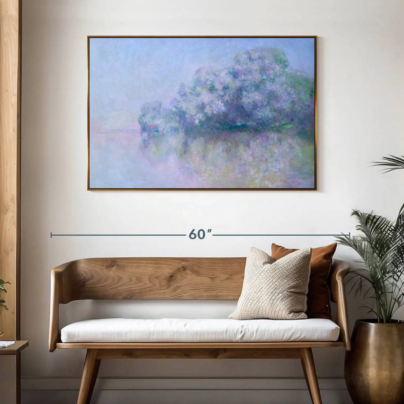 Ile Aux Orties Near Vernon 1897, 46" X 31", Floating Frame Gold