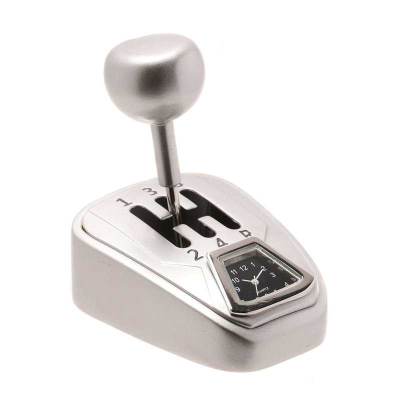 Burtt Analogue Metal Tabletop Clock in Sliver