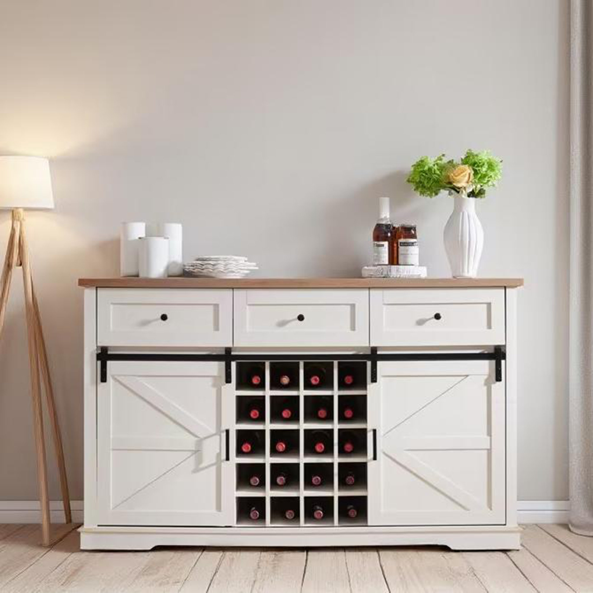 Red Barrel Studio Farmhouse Wine Bar Cabinet - Wayfair Canada