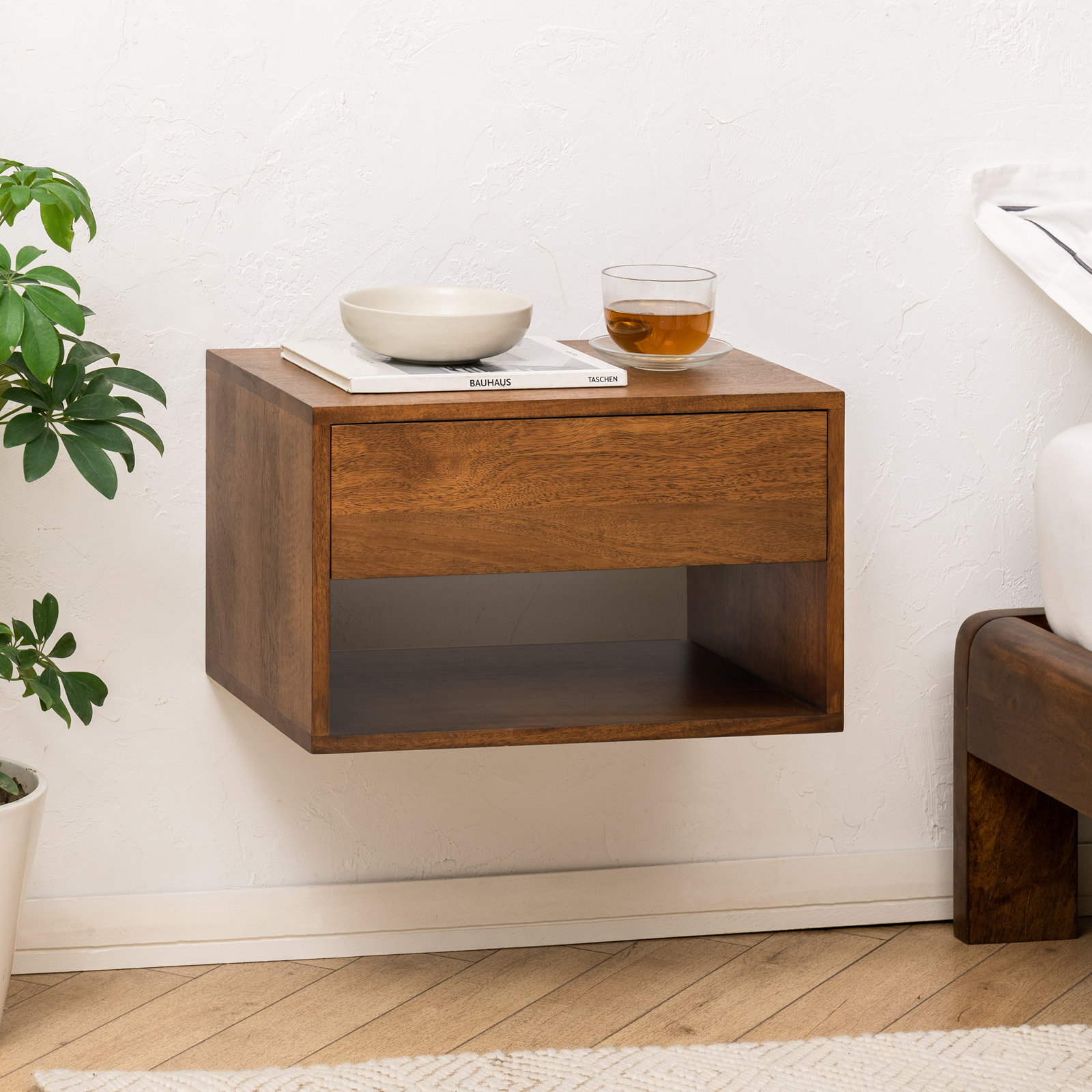 Reni Mango Nightstand, Walnut