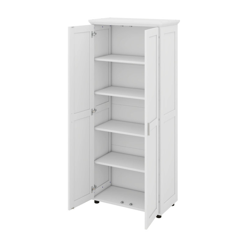 Armoire de rangement avec deux portes pour salle de bain, bureau, tablette réglable
