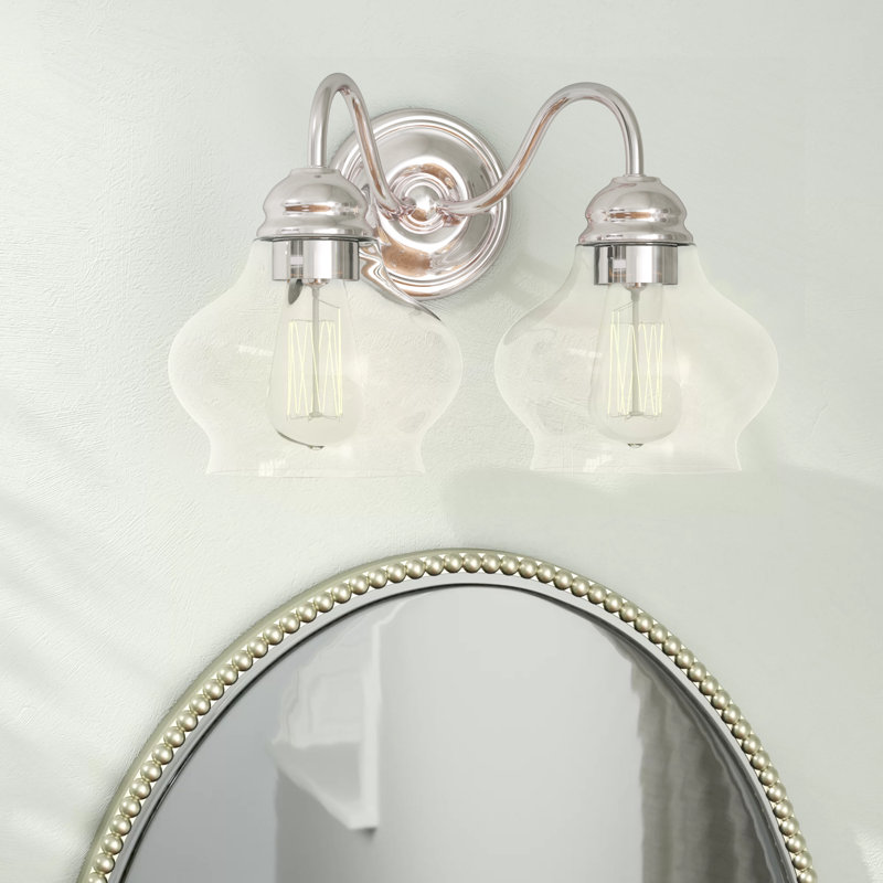 Éclairage pour salle de bain 2 lumières Parkerfield, Nickel poli