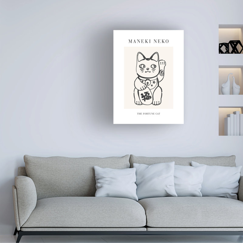 Bolognaise Bolz Cai Manekineko n ° 2 sur toile, H 32 po x l 24 po x P 2 po
