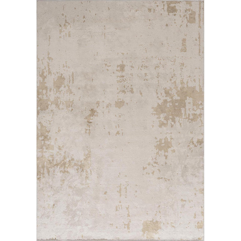 Roham Abstract Hand Loom Indoor / Outdoor Area Rug, Rectangle 6'6" x 9'10"