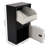 Wall Mounted Parcel Drop Box, Large Capacity Code Lock (Black + White)