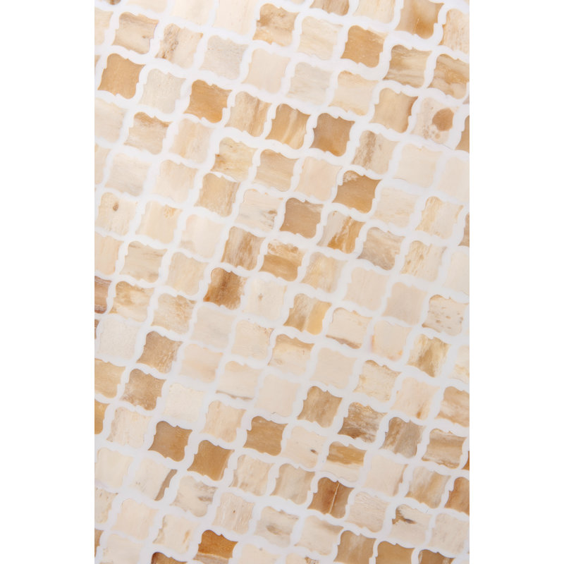 Boîte décorative en bois et os, Crème