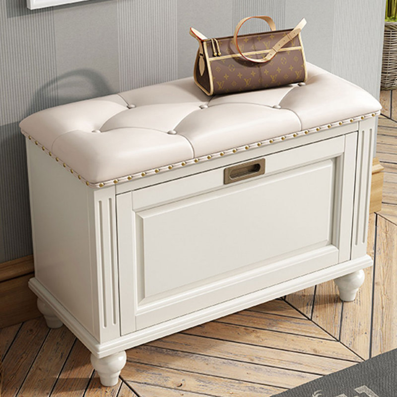 White Upholstered Bench