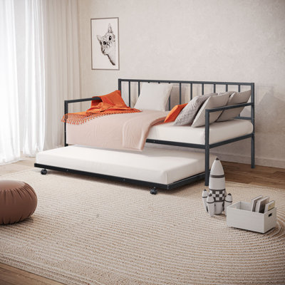 Lit de jour avec couchette en métal de style contemporain 1pc