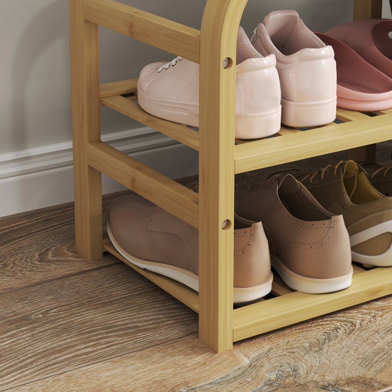 Banc à chaussures en bambou