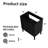 Modern American Style Bathroom Vanity with Vertical Groove Detail, 24/30/36 Inch Freestanding or Wall Hung Vanity with Choice of Black Undermount Sink-997536351-997536341