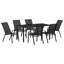 7 Piece Garden Dining Set Steel-457236318