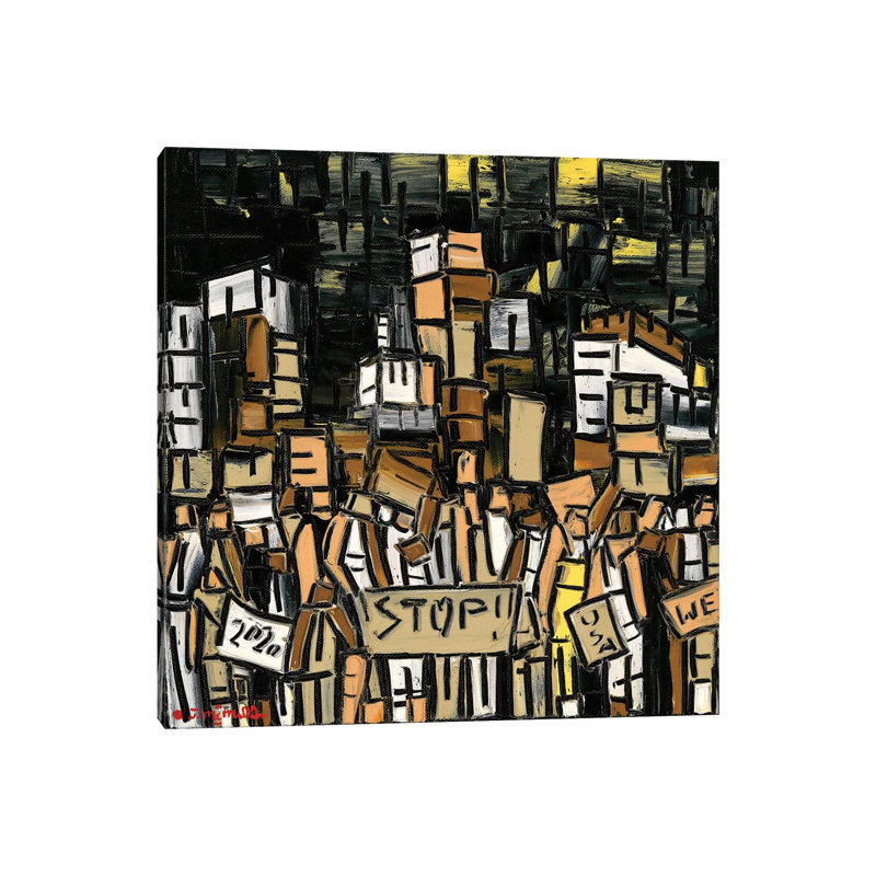 Protest Revolution by Joachim Mcmillan - Wrapped Canvas Painting, 30.48 cm H x 30.48 cm W