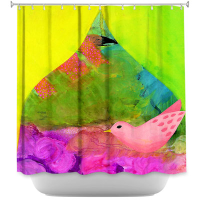 Rideau de douche simple flight of love oiseau