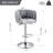 360° Fabric Cover Swivel Bar Stools Set Of 2, Adjustable Counter Height Bar Chairs With Woven Back & Footrest, Chromed  Bar Stools For Kitchen Island, Cafe, Pub-1983949210
