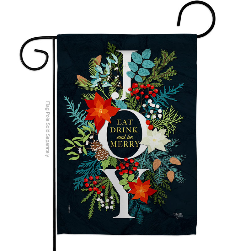 Drapeau de jardin à 2 faces en polyester / mélange de polyester 18,5 x 13 po