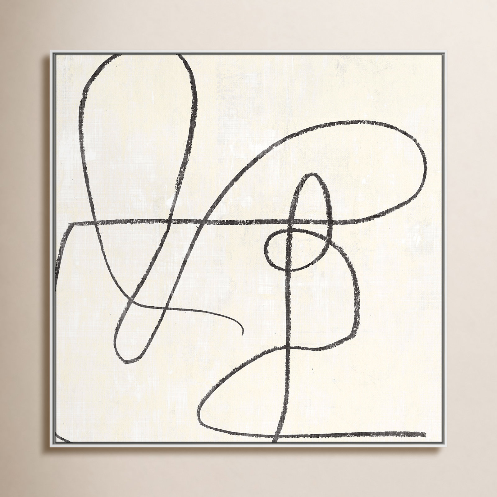 Juxtaposing, 46.5" H x 46.5" W, White