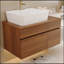 Petit meuble-lavabo flottant 31,5 "avec lavabo