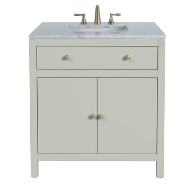 Celine 32" Carrara Marble Single Bathroom Vanity