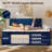 Full 16" Extra-Thick Memory Foam Mattress with Headboard, All-in-One Bed, No Assembly Platform Bed, Medium Firm, No Box Spring Needed-1147831945-1147832053