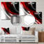 Rouge, rouge, infini ondulations I - art abstrait de vagues modernes-105997627-105997629