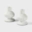 Ensemble de 2 chandeliers de table en aluminium blanc-112696065