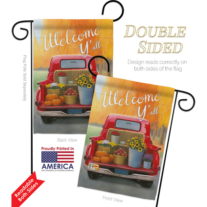 Double Sided 18.5'' H x 13'' W Polyester Flag Set