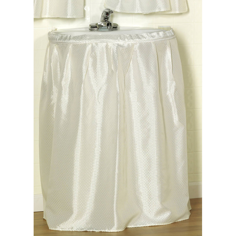 Drap d’évier en polyester 100% diamond-piqued Lachlan, Ivoire