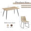 Ensemble de salle à manger 5 pièces avec plateau rectangulaire en bois et 4 chaises d'appoint rembourrées-4417064-4417068