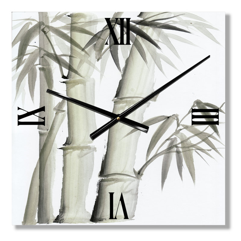 Horloge murale en bambou monochrome, Petit