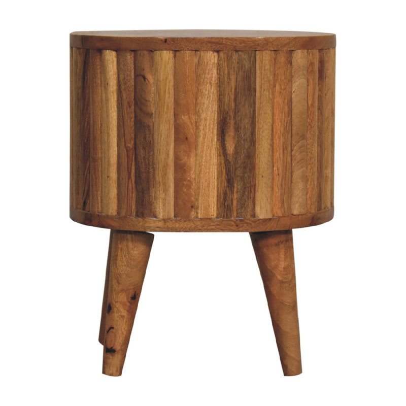 Table de chevet à rayures