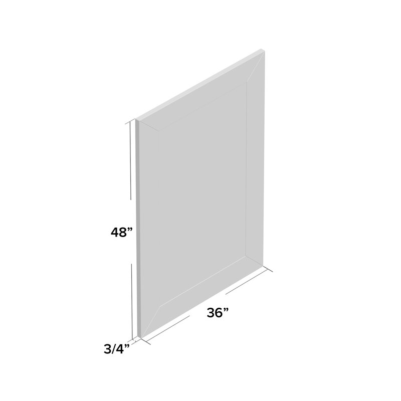 Carise Rectangle Mirror, 48" H x 36" W, Light Walnut