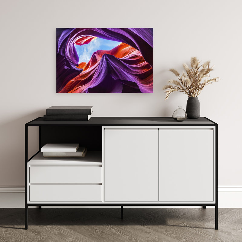 «Vibrant Canyon Swirls», impression de paysage dramatique coloré, paysage naturel, H 16 po x l 24 po