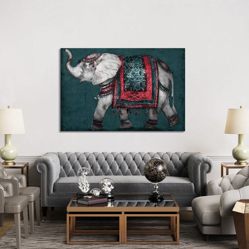 Regal Elephant by Patricia Pinto - Wrapped Canvas Print, 152.5 cm H x 101.5 cm W