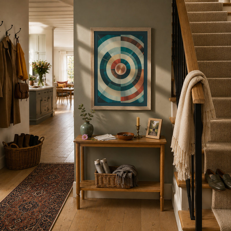 Concentric Rhythm Geometric - Print, A1 - 84.1 x 59.4 cm, Oak