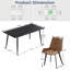 Ensemble de table de salle à manger moderne en pierre frittée 7 pièces avec 6 chaises en similicuir Juvan-1184194832-1184194839