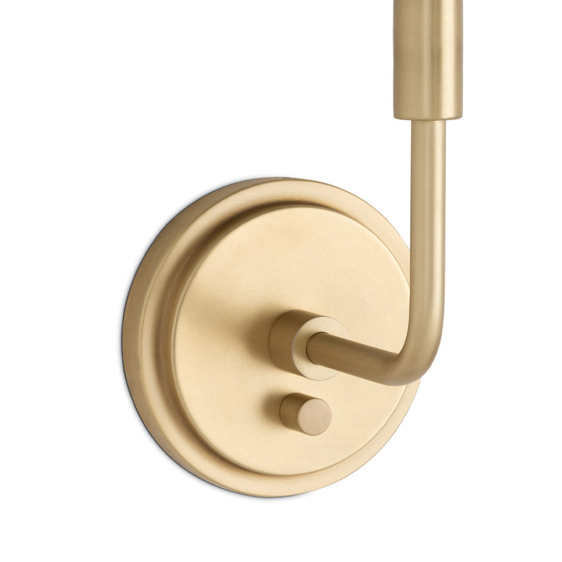 Polly 1 - Light Armed Sconce, Natural Brass