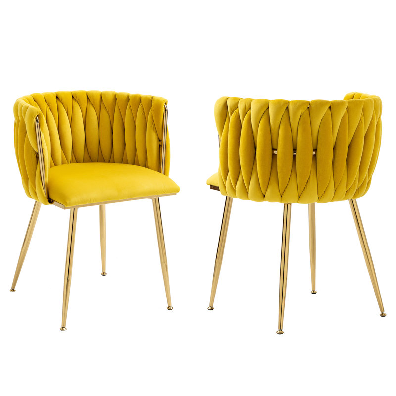 Landreneau Dining Chairs, Yellow