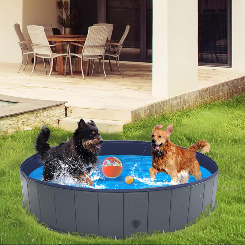 Round Pet Pool H x W x L, 160cm W x 30cm H, Grey