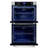 Cosmo 30 in. Haven Collection Double Electric Wall Oven, True Convection, Blue Porcelain, Self Cleaning in Stainless Steel