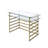 Shona Clear Glass Top & Antique Gold Finish Writing Desk