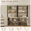 Bibliothèque Aadam 3 PCS 72 po avec 3 tiroirs et tablettes ajustables-1048756706