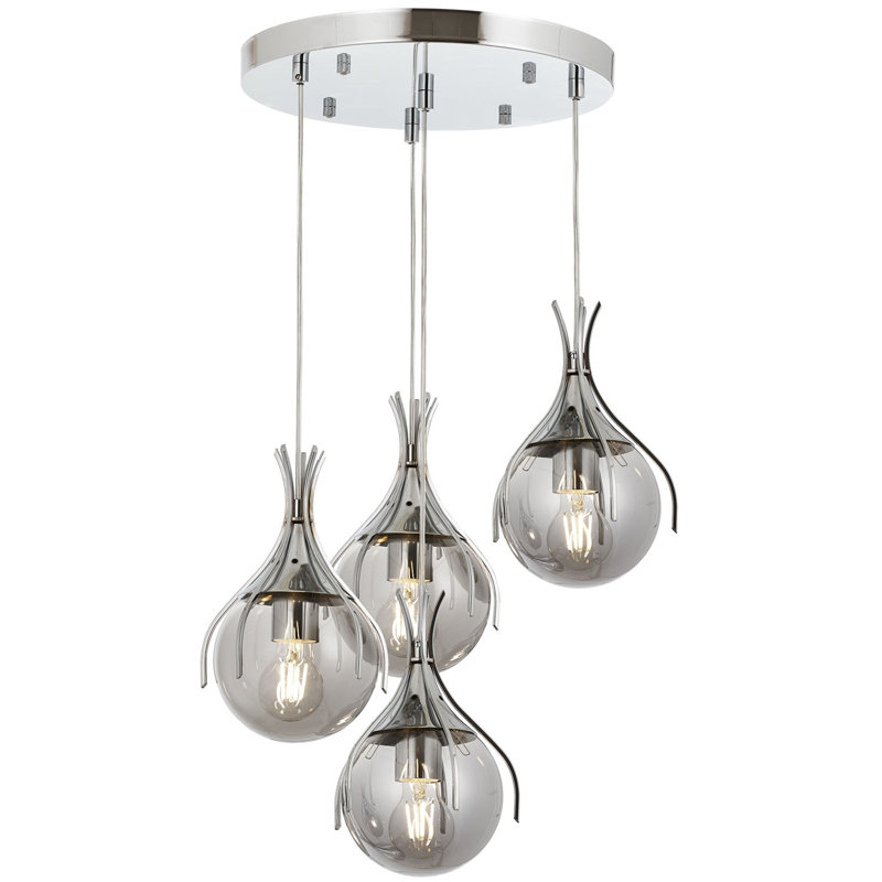 Manhasset - Light Black Cluster Pendant