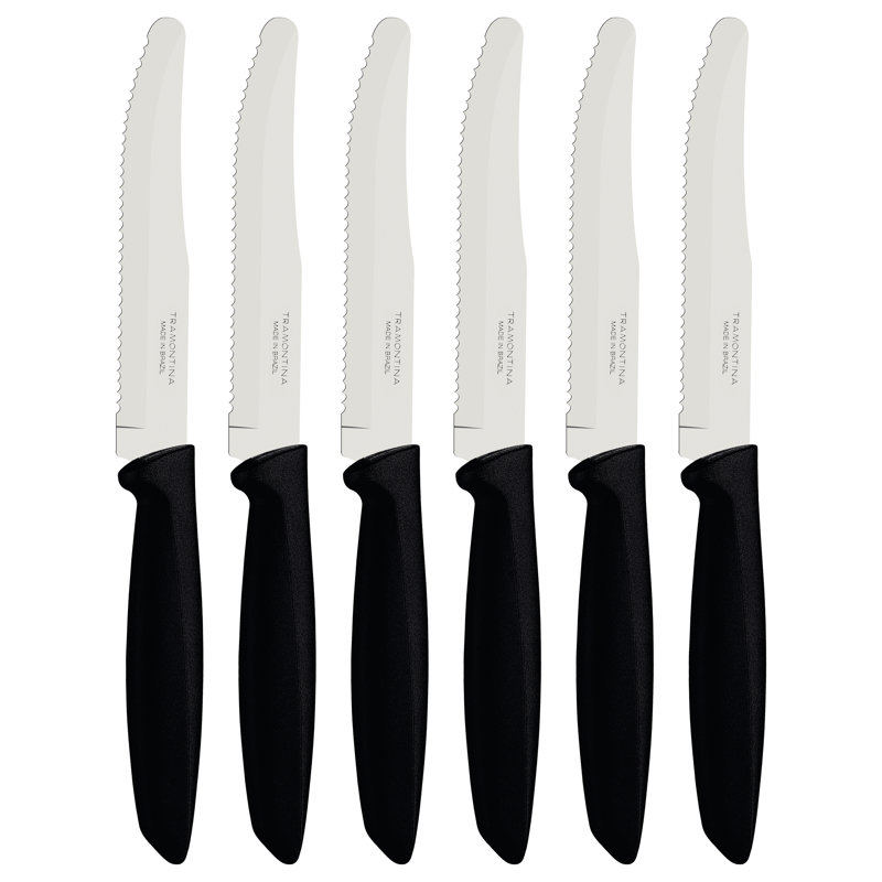 Tramontina Plenus 11.4cm Tomato Knife, Black