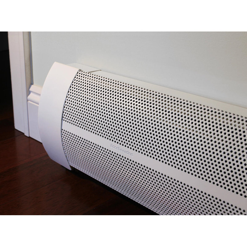 Baseboarders Elliptus Series Steel Easy Slip-On Baseboard Heater Cover Left Side Open End Cap