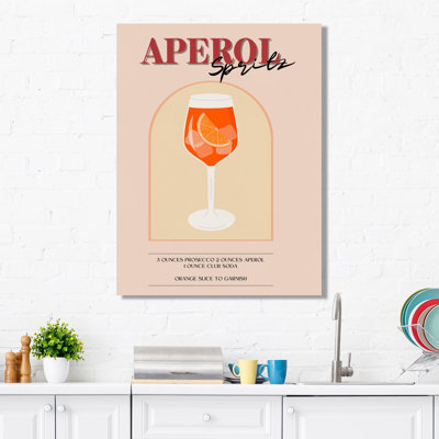 Citrine Aperol Spirz Italian Cocktail - Décoration murale cocktails