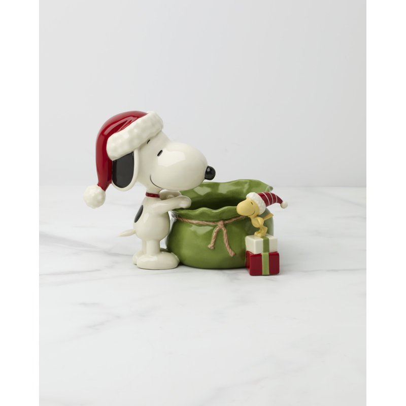 Snoopy Christmas Santa Sack Candy Bowl